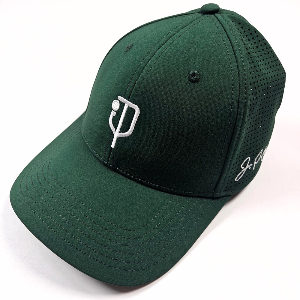 J. Pritchard Hat Mens Adjustable Green Perforated Performance Pickleball Cap